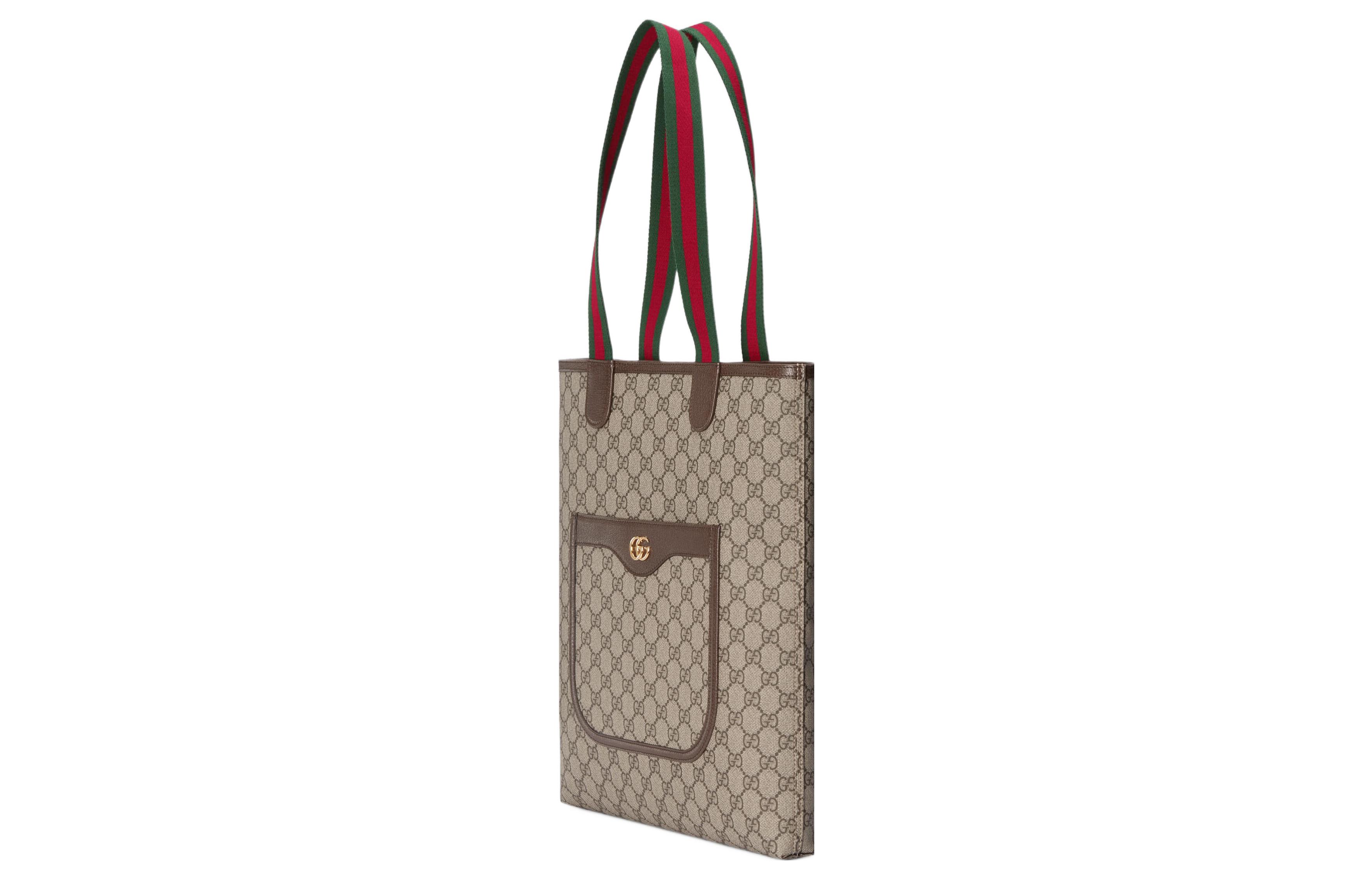 GUCCI Сумка-шоппер Ophidia из холста с кожаными вставками — фото 2