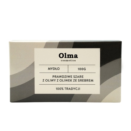 

Настоящее серое мыло с оливковым маслом и серебром 100 г Olma Cosmetics
