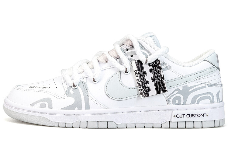 

Кроссовки Nike Dunk Skateboarding Shoes Women's Low-top White/gray/black, белый