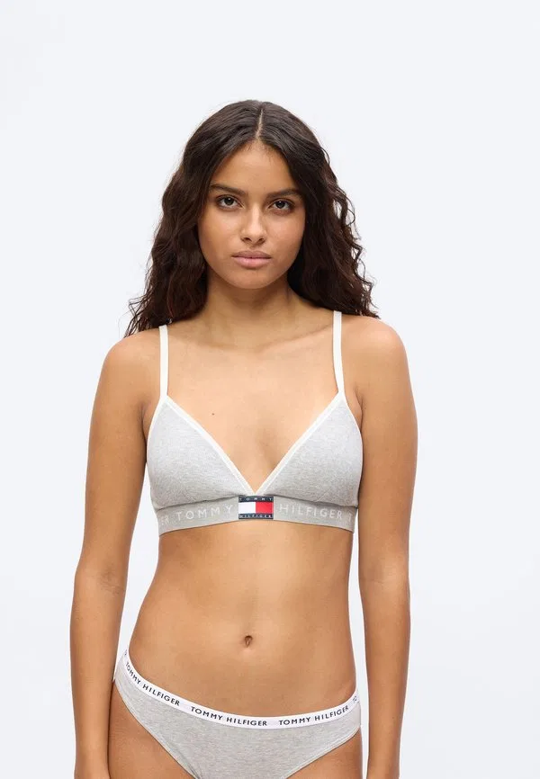 Бюстгальтер-Треугольник со съемными подушечками и логотипом heritage Tommy Hilfiger, Light Grey Heather — фото 3