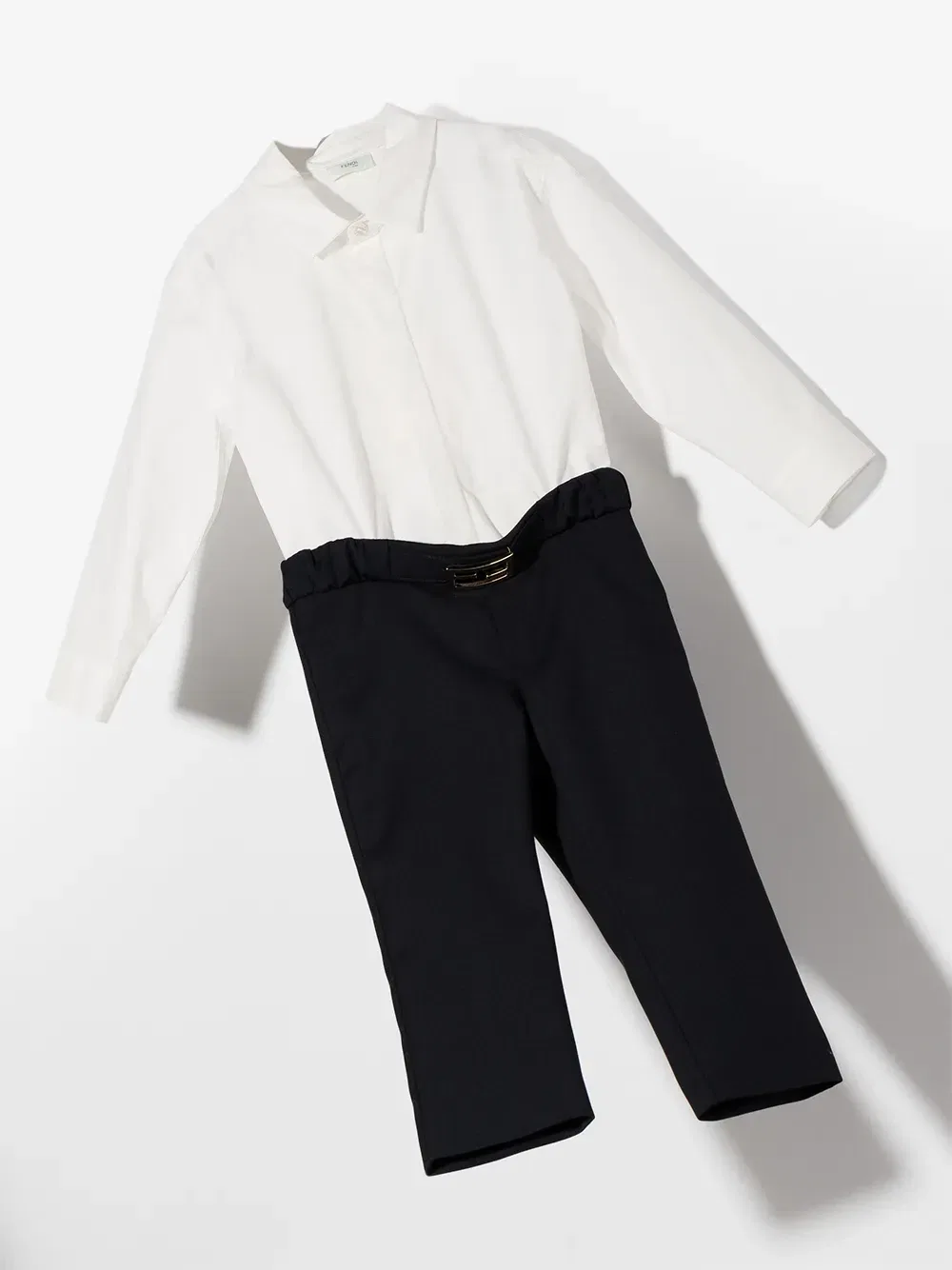 Комплект из рубашки и брюк Fendi Kids, синий — фото 4