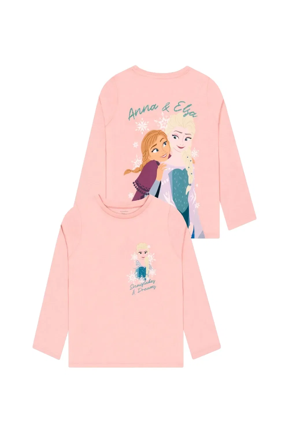 Футболка с длинным рукавом Frozen Эльза и Анна Disney, розовый