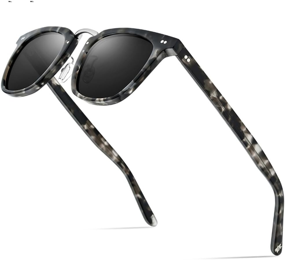 

Солнцезащитные очки из ацетата с поляризацией для женщин, солнцезащитные очки в стиле ретро-винтаж, квадратные, с защитой от УФ-излучения UV400 для мужчин generic, Gray Leopard