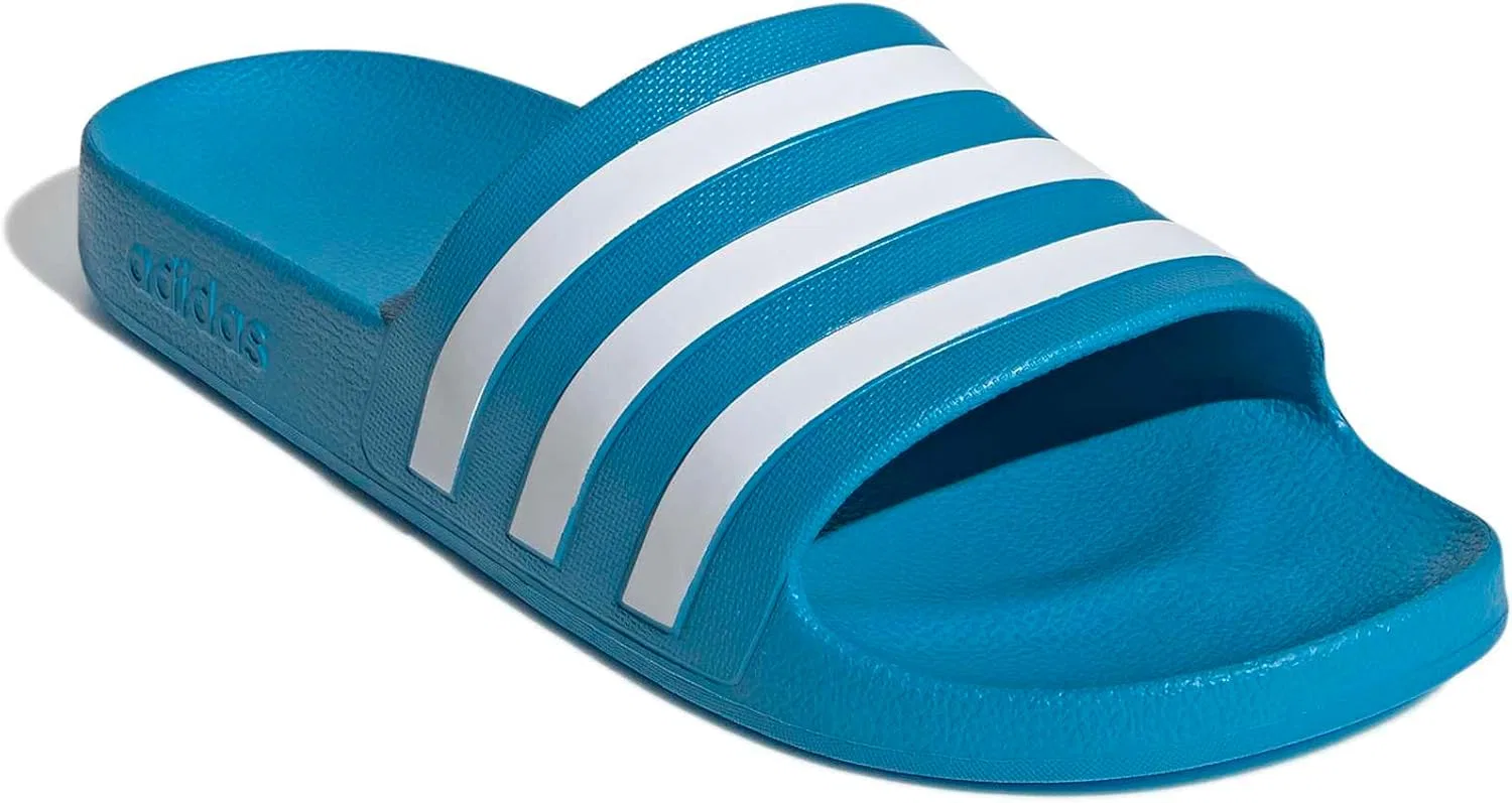 Сандалии шлепанцы adidas, Solar Blue/White/Solar Blue — фото 4