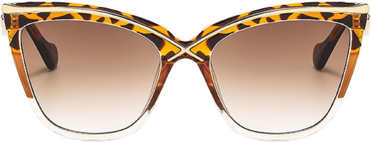 

Ретро-солнцезащитные очки «кошачий глаз» большого размера для женщин, в стиле Y2K, с градиентным переходом цвета, металлическая оправа, модные солнцезащитные очки UV400 N45 mincl, C5