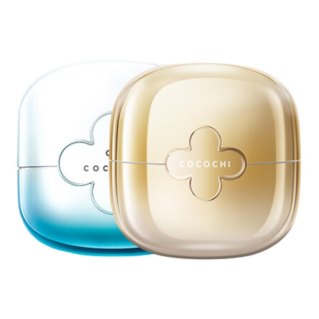 

Роскошные сыворотки-маски для лица Cocochi Luxurious Radiance, успокаивающие и осветляющие, для различных типов кожи, 80 г + 110 г Cocochicosme, two-piece set: small синий jar mask 110g+small золото jar mask 80g