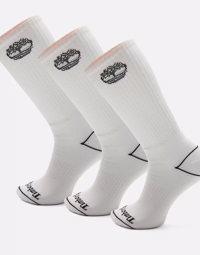 

Носки с полной амортизацией и логотипом дерева белого цвета Timberland