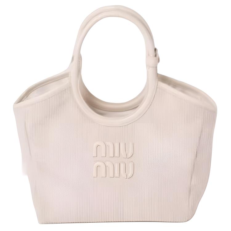 MIU MIU Сумка-шоппер Ivy Corduroy, шоппер, сумка через плечо, кроссбоди, маленькая женская сумка Pink Mist White — фото 2