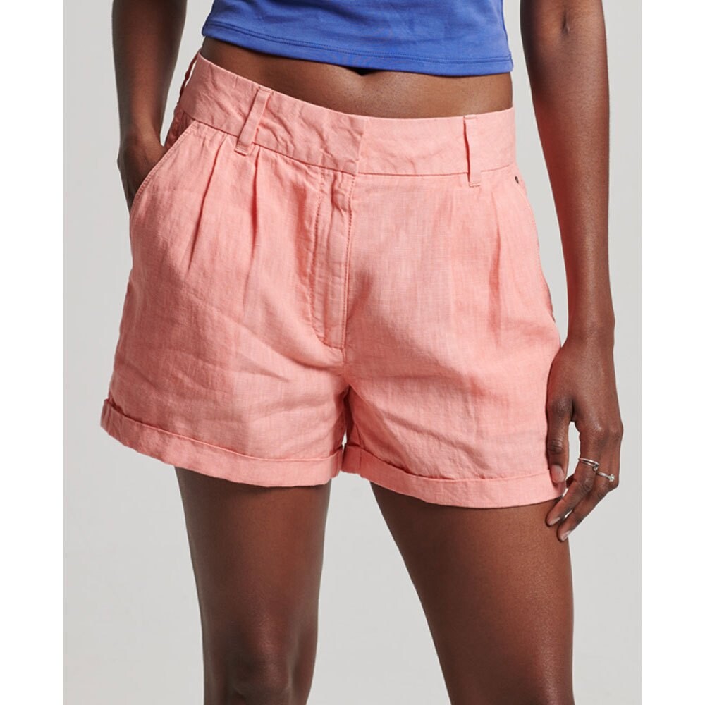 

Шорты Superdry Studios Overdyed Linen, розовый