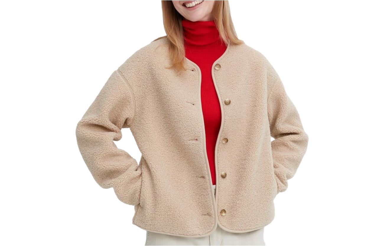 UNIQLO Женская бархатная куртка, цвет Beige