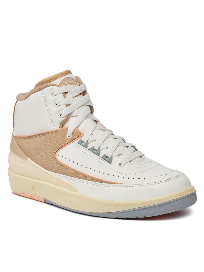 Кроссовки Nike Air Jordan 2 Retro DX4400 118 Weiß, бежевый/белый — фото 2