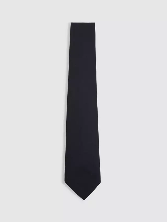 

Галстук Reiss Baratti Silk Wool Blend, темно-синий