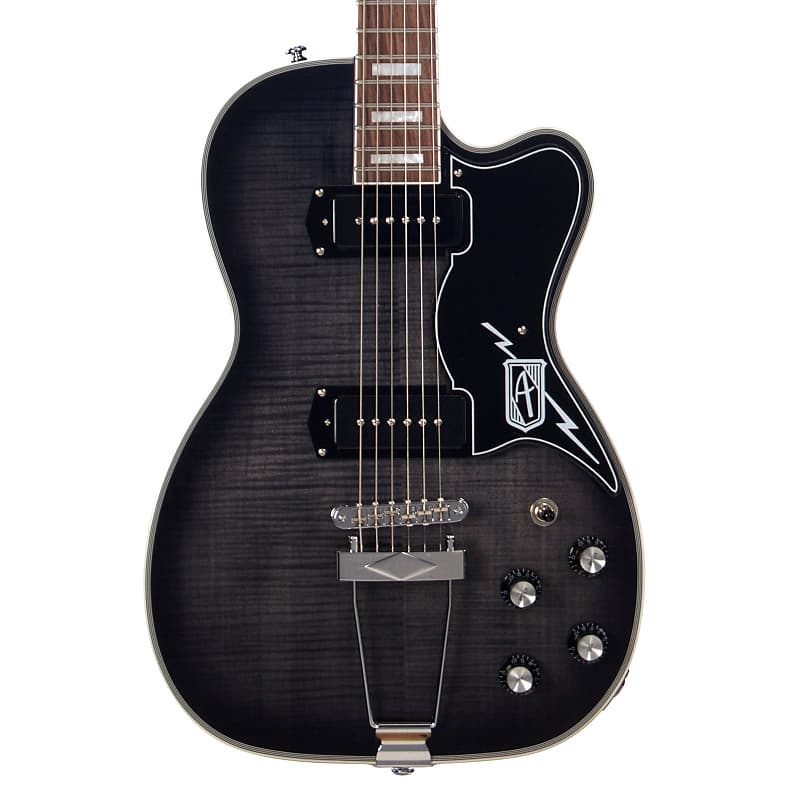 

Электрогитара Airline Guitars Tuxedo - Blackburst Flame - Hollowbody Vintage Reissue Electric Guitar - NEW!