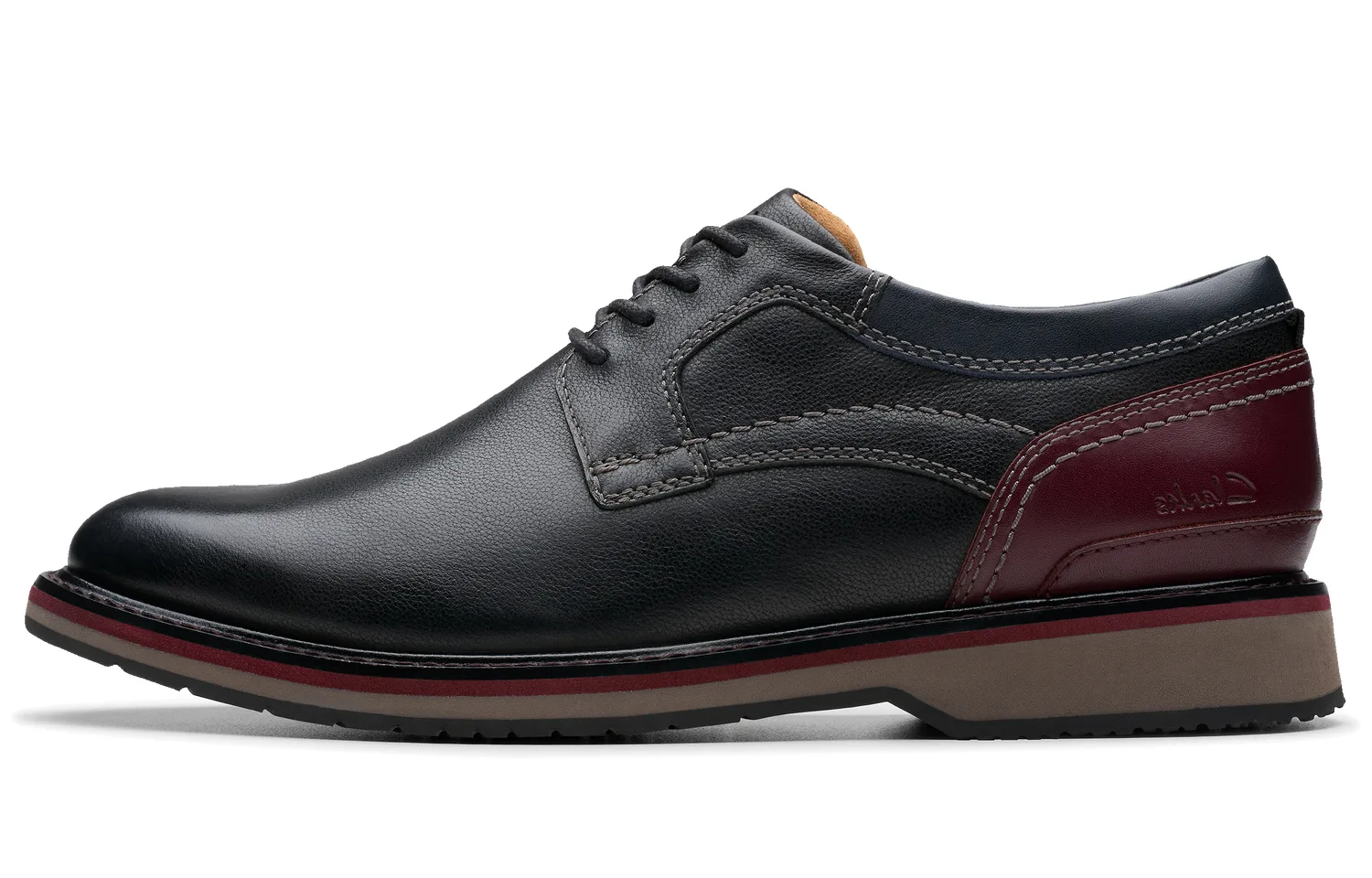 Clarks Мужские повседневные туфли из коровьей кожи черные