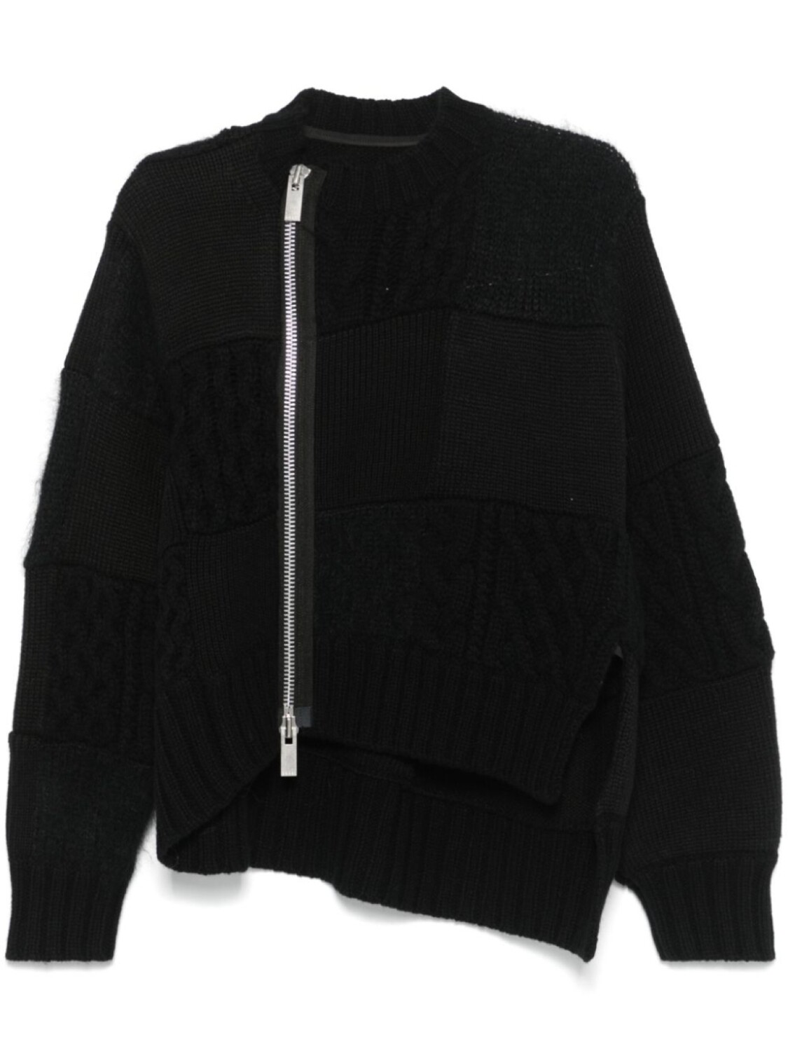 

Sacai пэчворк кардиган, черный