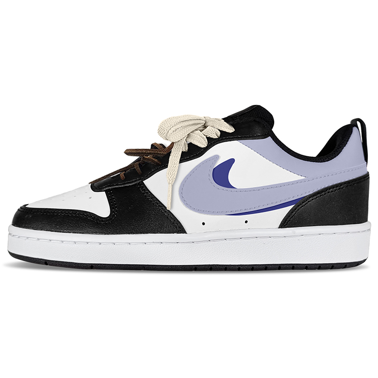 

Кроссовки Nike Court Borough Skateboarding Shoes Women's Low-top Black/white/purple, фиолетовый