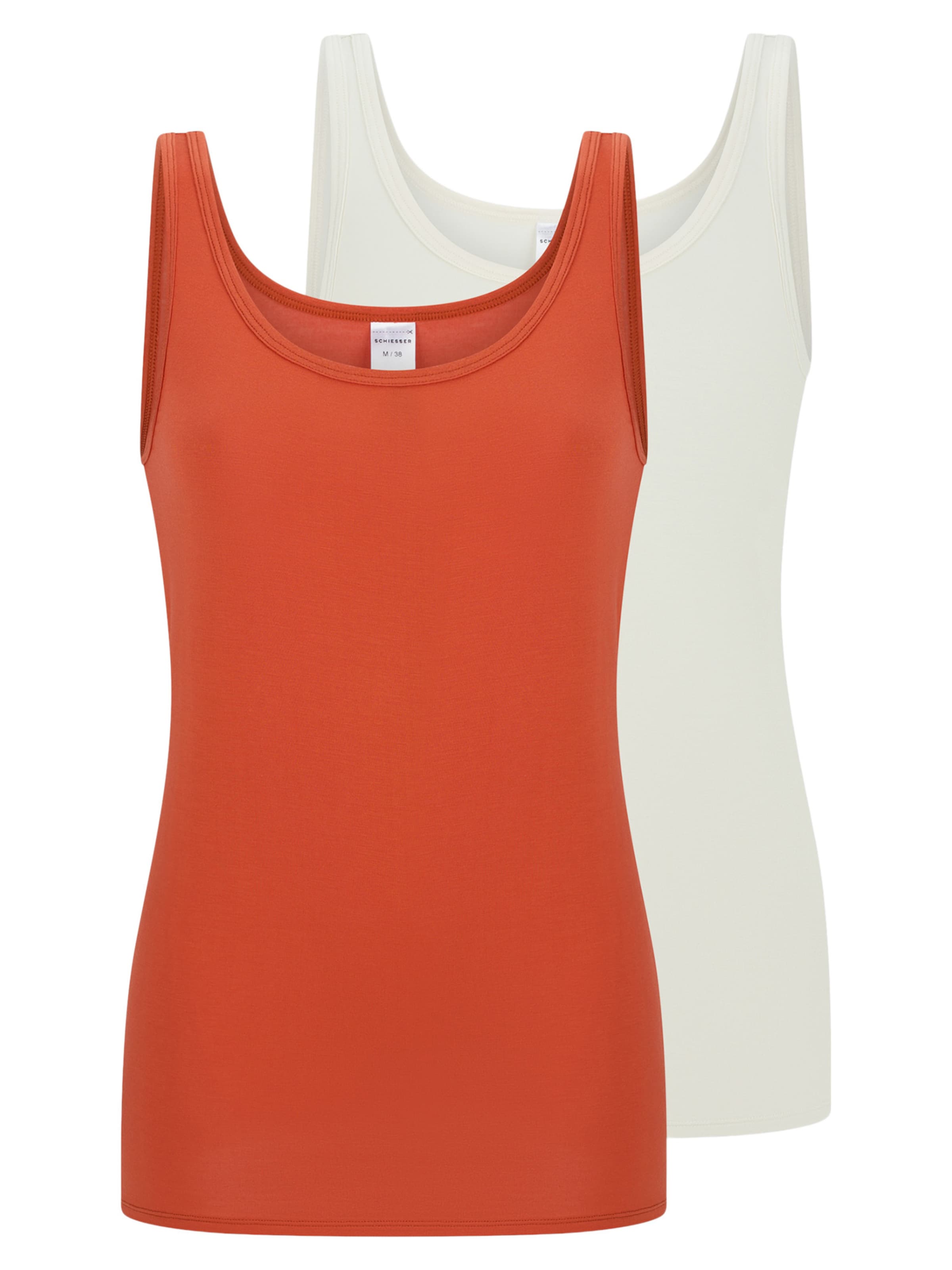 

SCHIESSER Майка 'Modal Essentials' в цвете Fire Red, Natural White