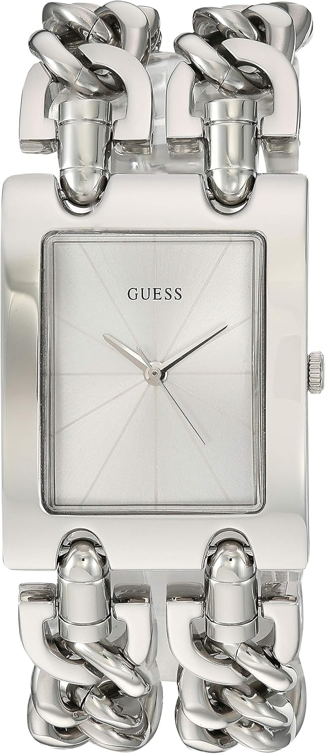 

GUESS женские часы-браслет серебристого тона с многослойной цепочкой, Silver Tone/Silver Tone/Silver
