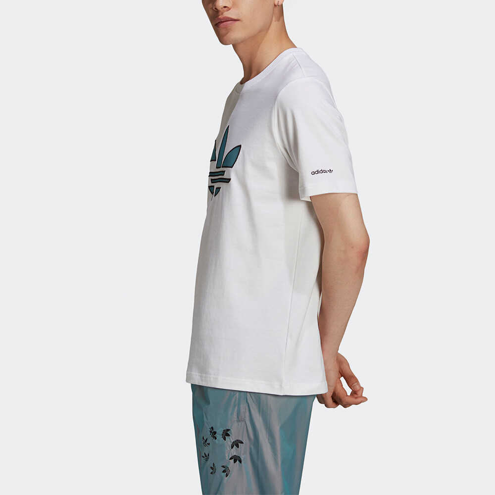 Футболка Shattered Trefoil мужская белая Adidas Originals, белый — фото 4