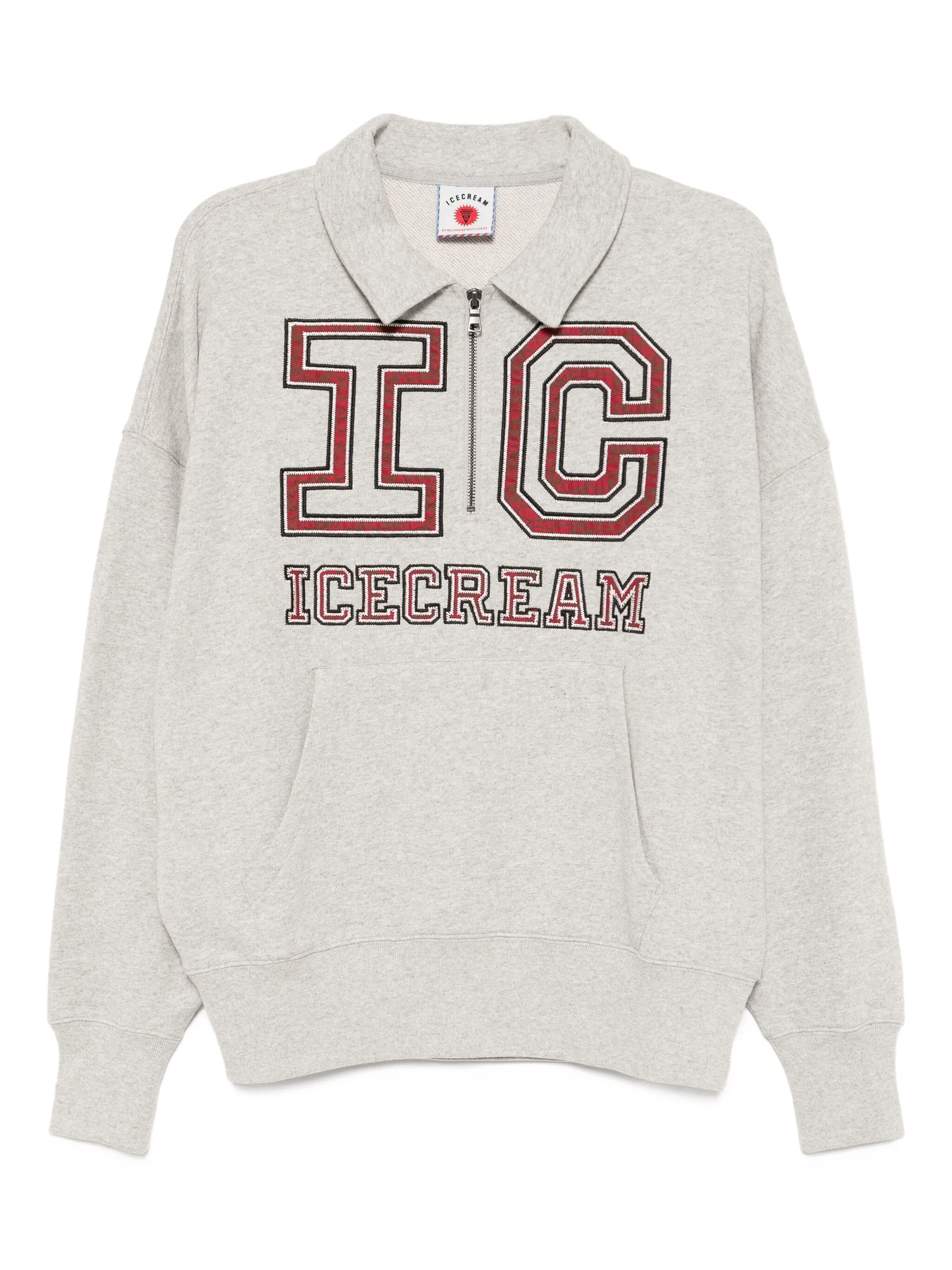 

Толстовка с нашивкой-логотипом Icecream, серый