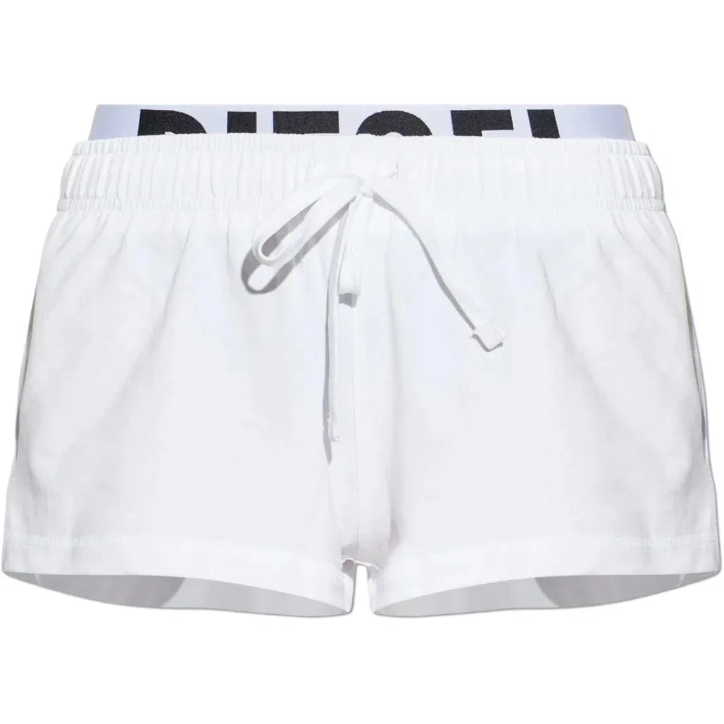 Шорты Miranda-D-Pop Logo с кулиской на поясе DIESEL, White