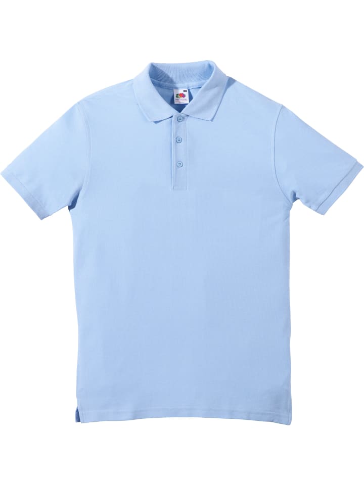 

Рубашка-поло унисекс из пике светло-голубого цвета Fruit of the Loom, Синий, Рубашка-поло унисекс из пике светло-голубого цвета Fruit of the Loom