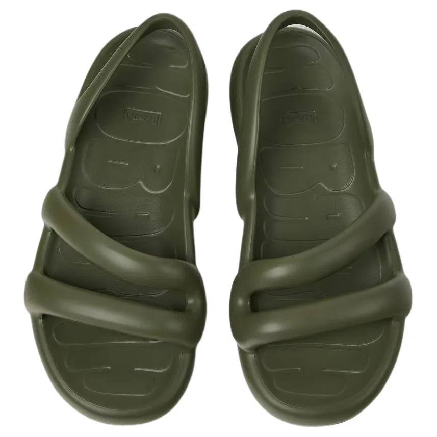 Сандалии с одним ремешком CAMPER Flat EVA Minimalist Fashion темно-зеленые — фото 4