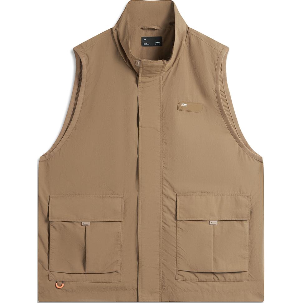 

LINING Жилет из коллекции спортивной жизни мужской карамельно-коричневый, Cocoa Khaki