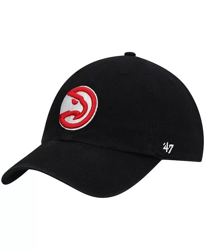 

Мужская черная кепка Atlanta Hawks Team Clean Up Adjustable '47 Brand