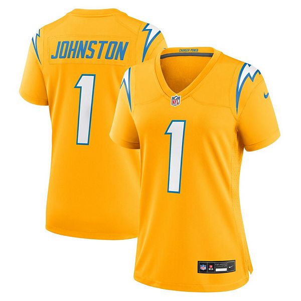 

Женская футболка Los Angeles Chargers Quentin Johnston Gold Alternate Charger Power Game Nike, Золотой, Женская футболка Los Angeles Chargers Quentin Johnston Gold Alternate Charger Power Game Nike