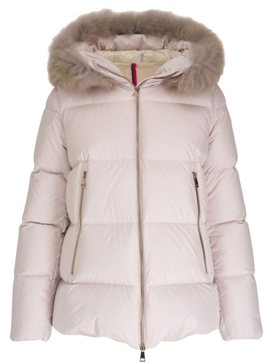 

Moncler короткий пуховик Laichefur, нейтральный цвет