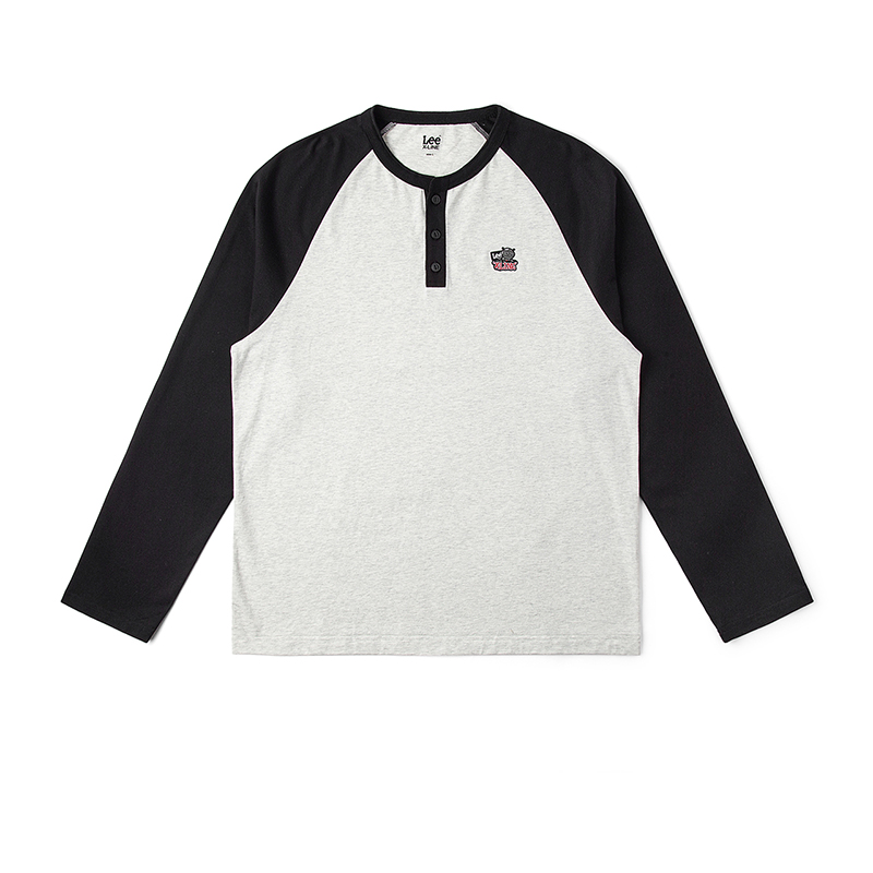 

Длинная футболка с v-образным вырезом unisex Lee, серый