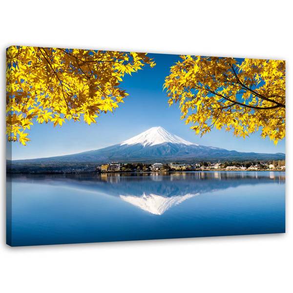 

Картина Feeby Japan Fuji Berg Landschaft Gelb, синий