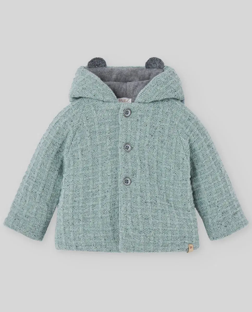 

Вязаное детское пальто из коллекции Барни PAZ Rodríguez, светло-зеленый