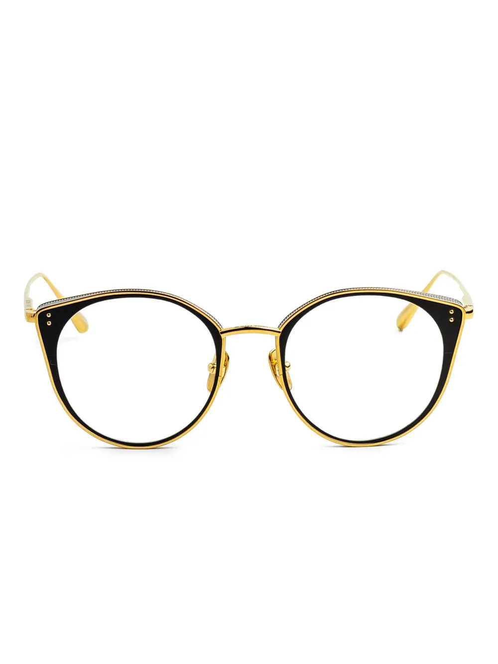 

Очки в круглой оправе Linda Farrow, золотистый