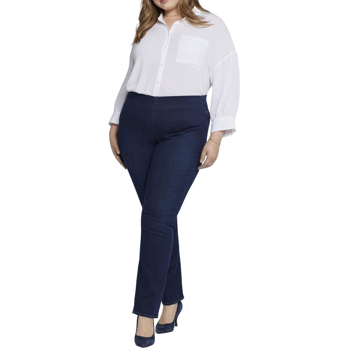 

Plus Bailey Женские джинсы с завышенной талией и эффектом стройнящего силуэта, прямые NYDJ, Palace