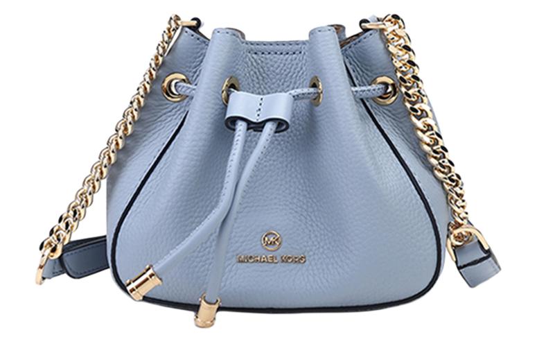 

MICHAEL KORS Сумка-ведро Phoebe из коровьей кожи, сумка-цепочка, сумка через плечо, женская, светло-голубая