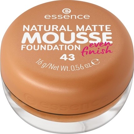 

Essence Natural Matte Mousse Foundation Nr. Веганские духи 43 Nude Mattifying Cover Express Result без спирта и консервантов 16 г