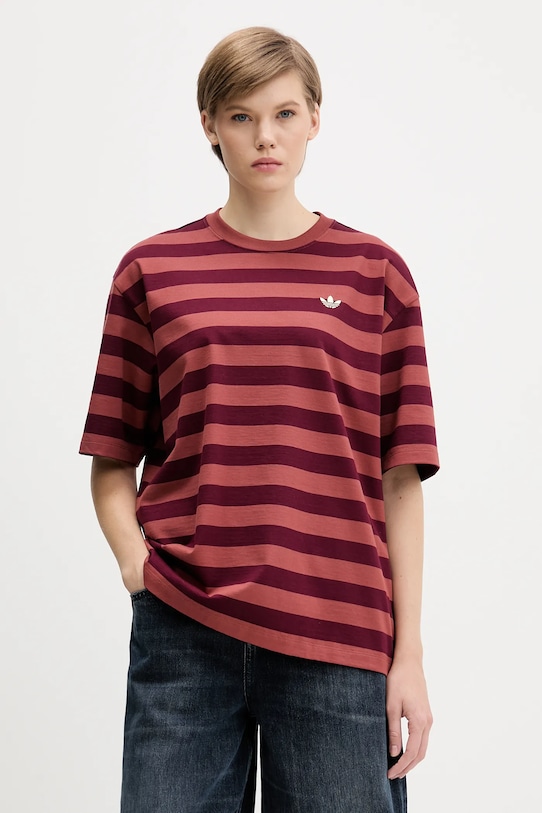 

Футболка STRIPED SS TEE из хлопка Adidas Originals, оранжевый