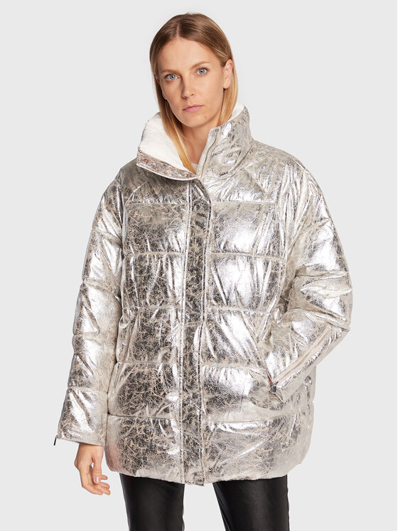 

Зимняя куртка свободного покроя Brunella 1 1G17Z5 A03G Pinko, серебряный