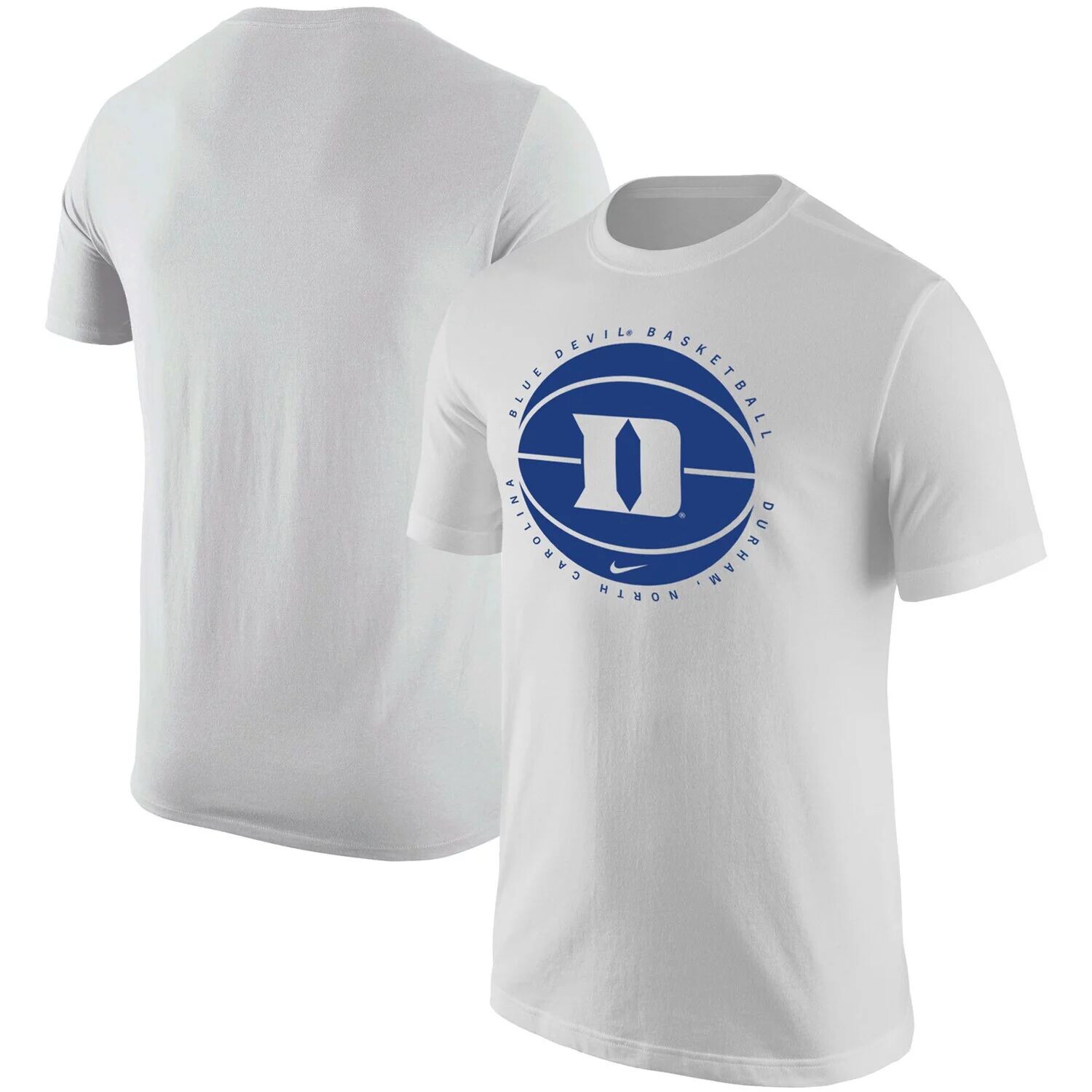 

Мужская белая футболка с логотипом Duke Blue Devils Basketball Nike, Белый, Мужская белая футболка с логотипом Duke Blue Devils Basketball Nike