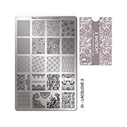 

31" Lace Love 2" Пластина для стемпинга ногтей Moyra Stamping Plates