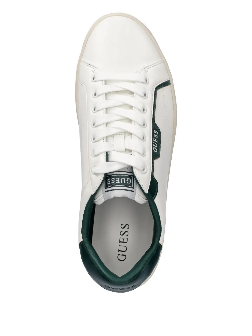 Кроссовки из кожи с панелями GUESS USA, белый — фото 3