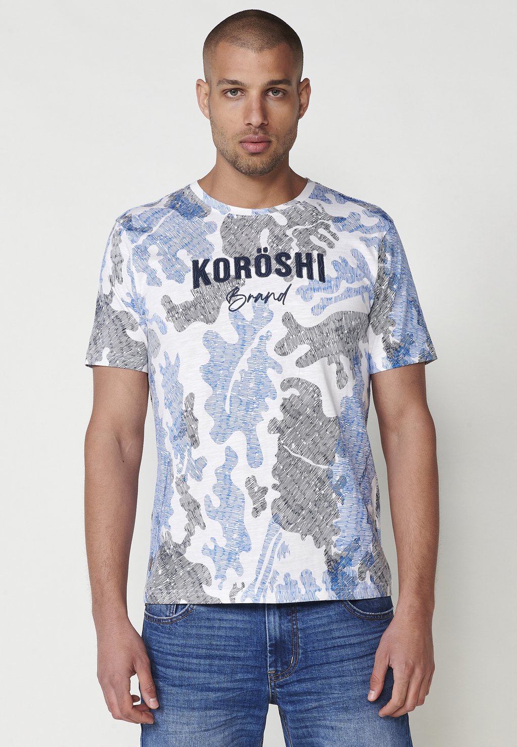 

Рубашка с принтом SHORT-SLEEVED Koroshi, синий
