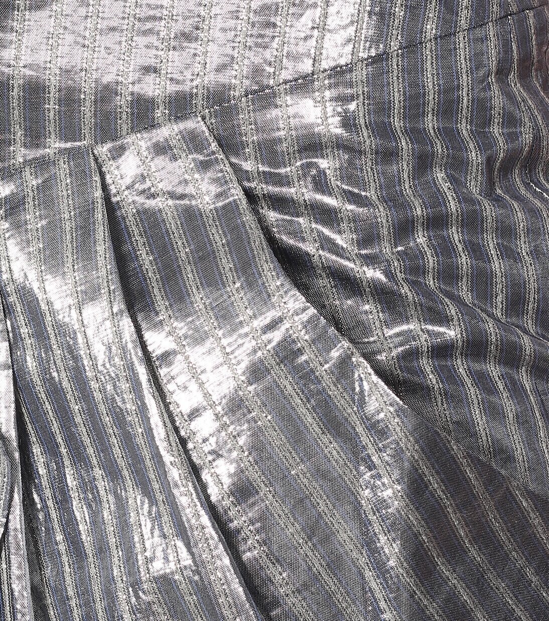 Мини-юбка Mucius в полоску с эффектом металлик Isabel Marant, Metallic Blue — фото 4