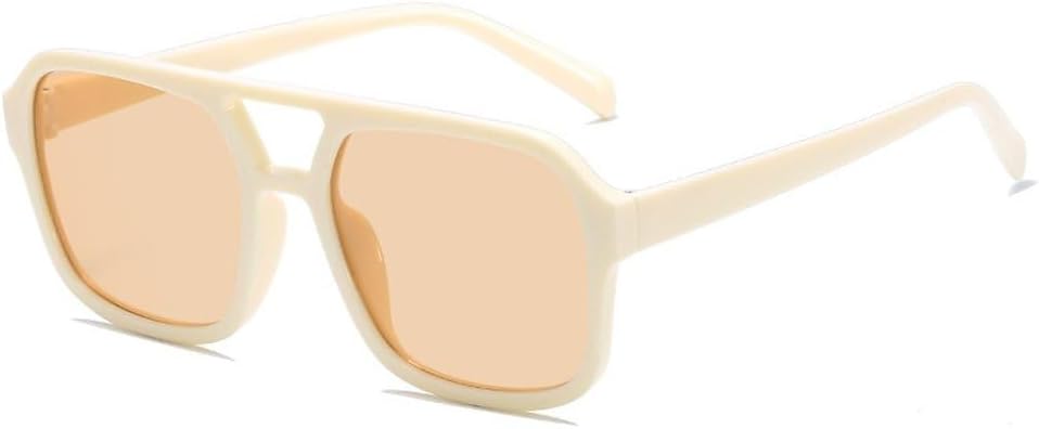 

Солнцезащитные очки для взрослых, квадратная форма, двойная линза, персонализированный дизайн, корейская версия, модные солнцезащитные очки высокого класса, защита от УФ-излучения GHVWYX, Beige