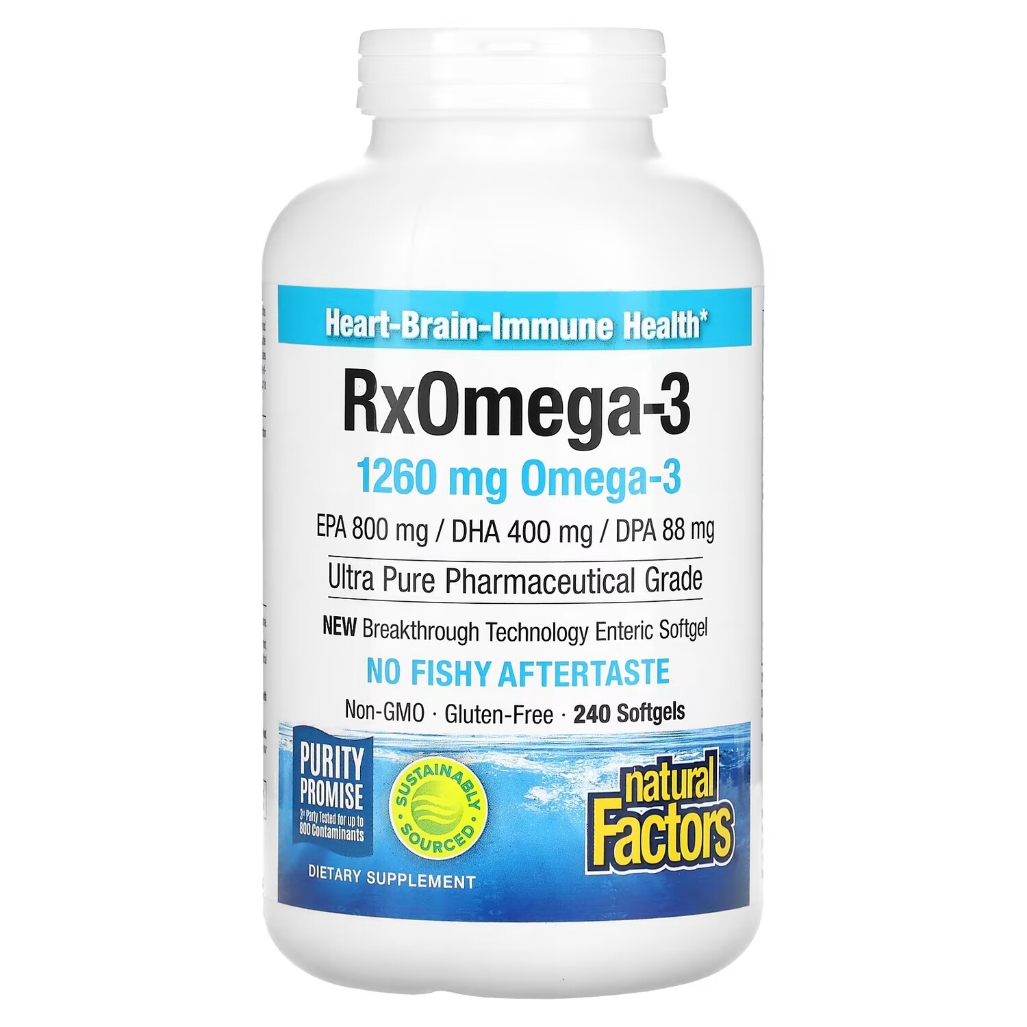 

Омега-3 Natural Factors Rx 1260 мг, 240 капсул (630 мг на капсулу)