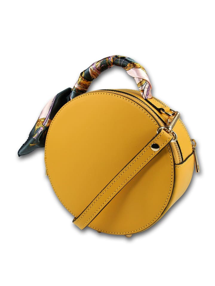 

Кожаная сумка через плечо Toscanto, желтая, примерно 18 см Toscanto