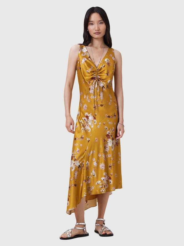 

Асимметриальное платье Alexi Floral AllSaints, Yellow/Multi