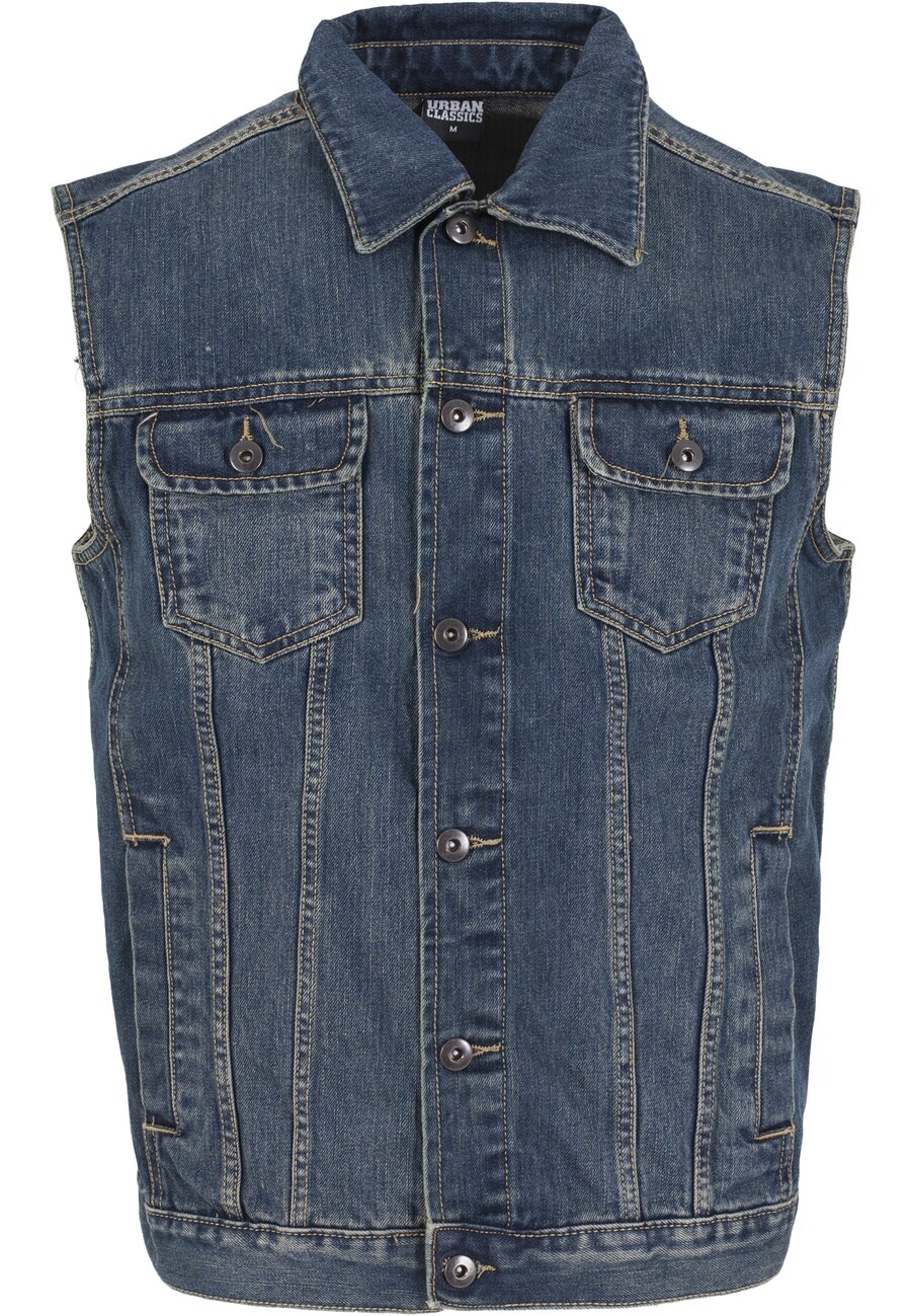 

Жилет Urban Classics Vest, синий деним